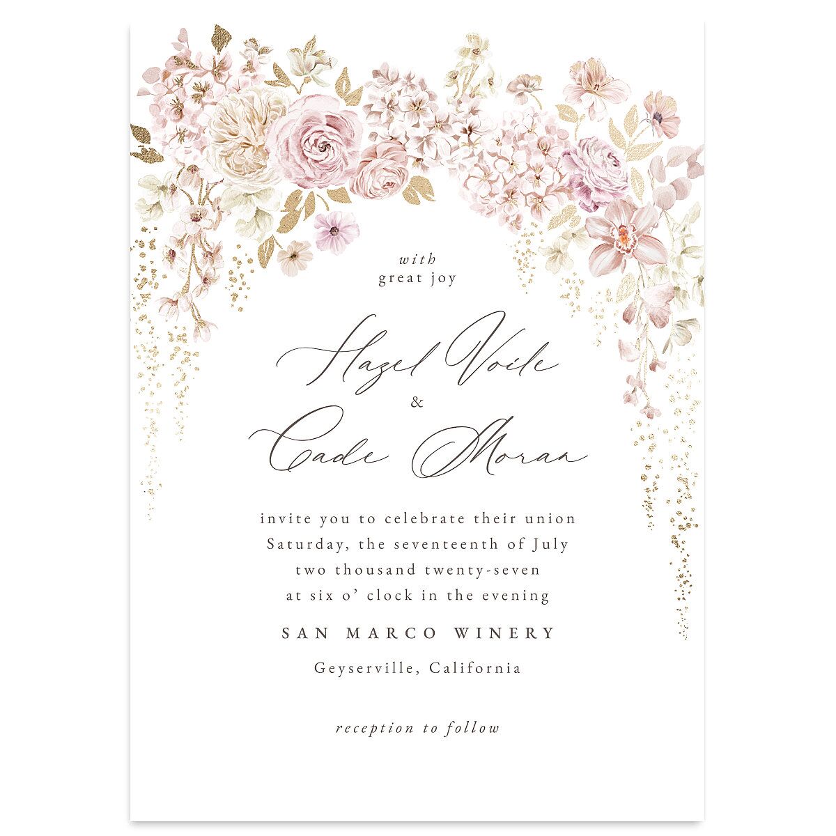 Luxury Floral Wedding Invitations