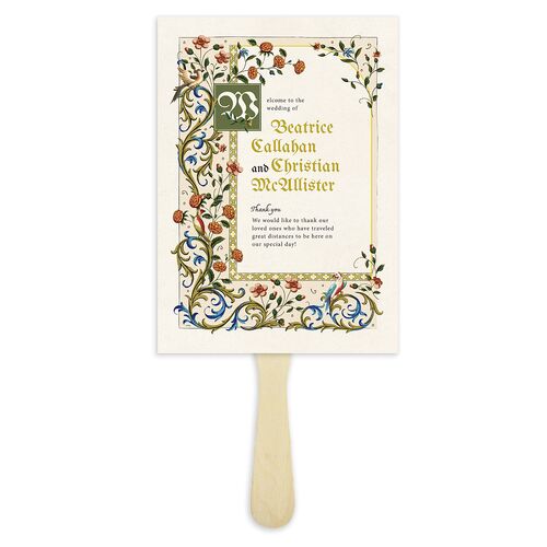 Medieval Renaissance Fan Programs Moss Signature Standard