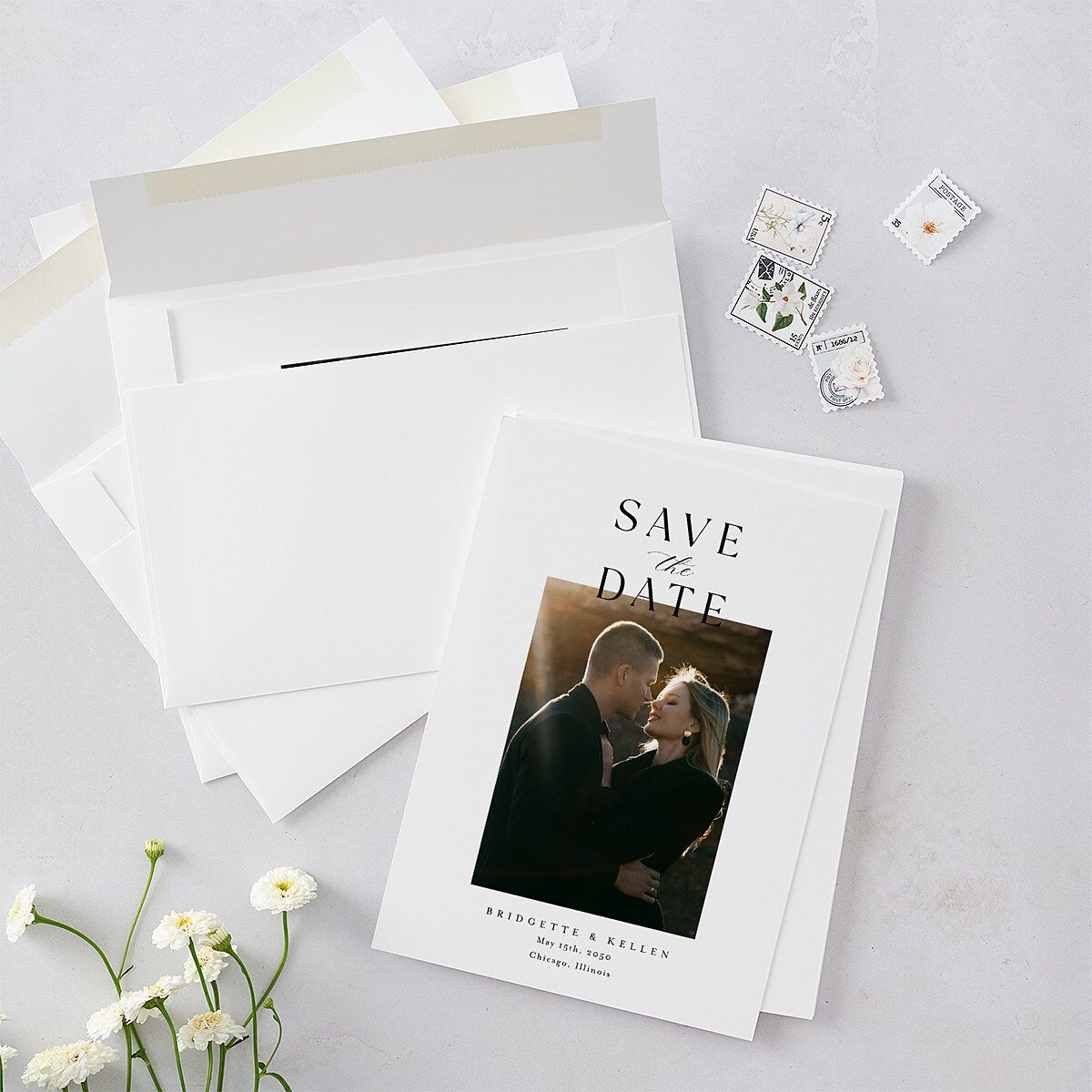 Timeless Typography Save The Date Cards — view 5