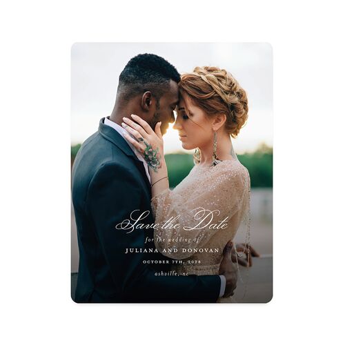 Medieval Castle Save The Date Magnets Dusty Blue Magnet Paper