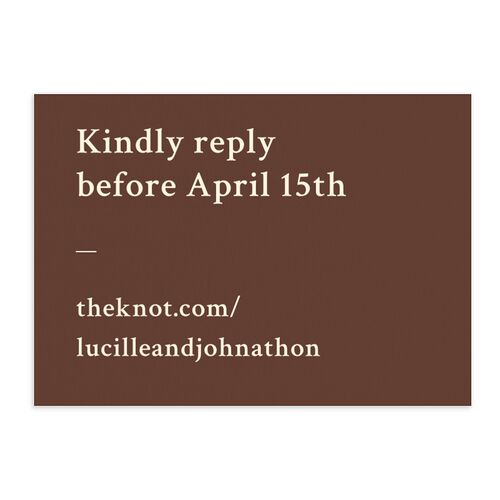 Elegant Typography QR Code RSVP Cards Walnut Signature Standard