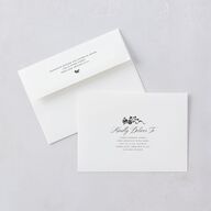Old Money Botanical Wedding Invitations Pure White Signature Blank No Standard
