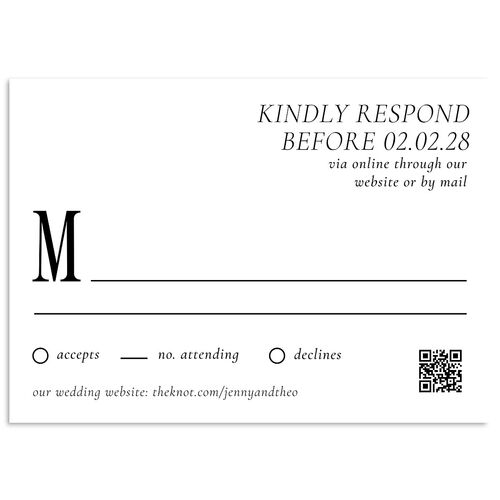 Magazine Cover Wedding Response Cards Licorice Signature Standard