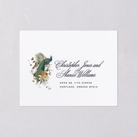 Wild About You All-in-One Wedding Invitations Dark Navy Signature Light Both Recipient and Return Addresses No