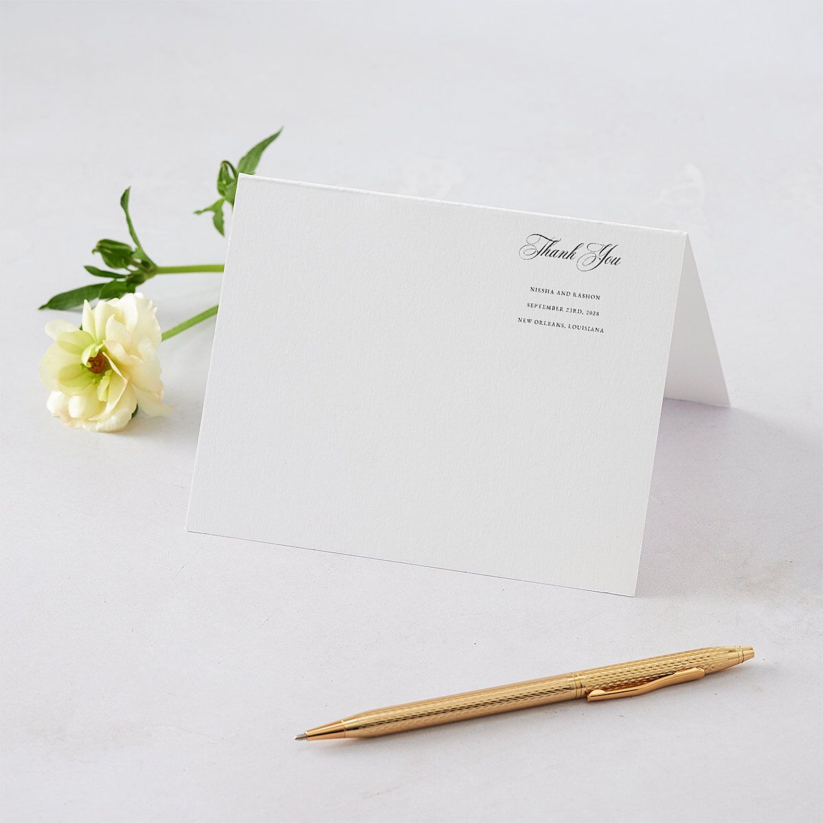 Formal Crest Thank You Cards — view 1