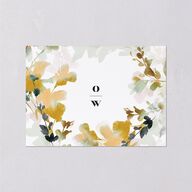 Watercolor Blooms Wedding Response Cards Solar Power Signature Standard