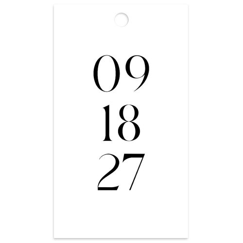Simple Modern Monogram Favor Gift Tags Pure White Signature