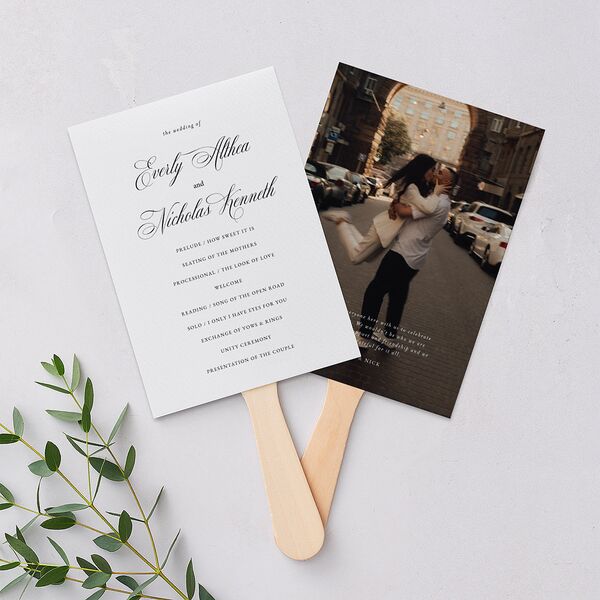 Exquisite Calligraphy Fan Programs Pure White Signature Standard