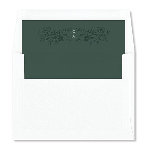 Luxury Wildflower Foil Envelope Liners Forest Standard