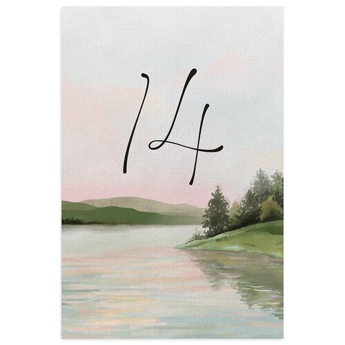 Rustic Reflection Table Numbers Rose Quartz Signature