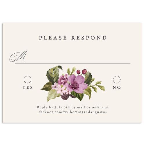 Botanical Citrus Garden Wedding Response Cards Pinot Signature Standard