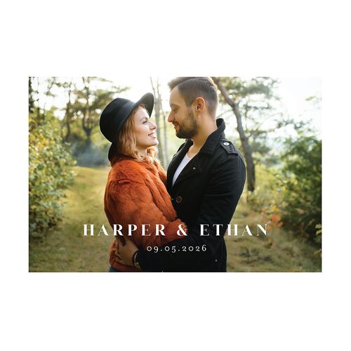Fall Garland Save The Date Postcards Ice Blue