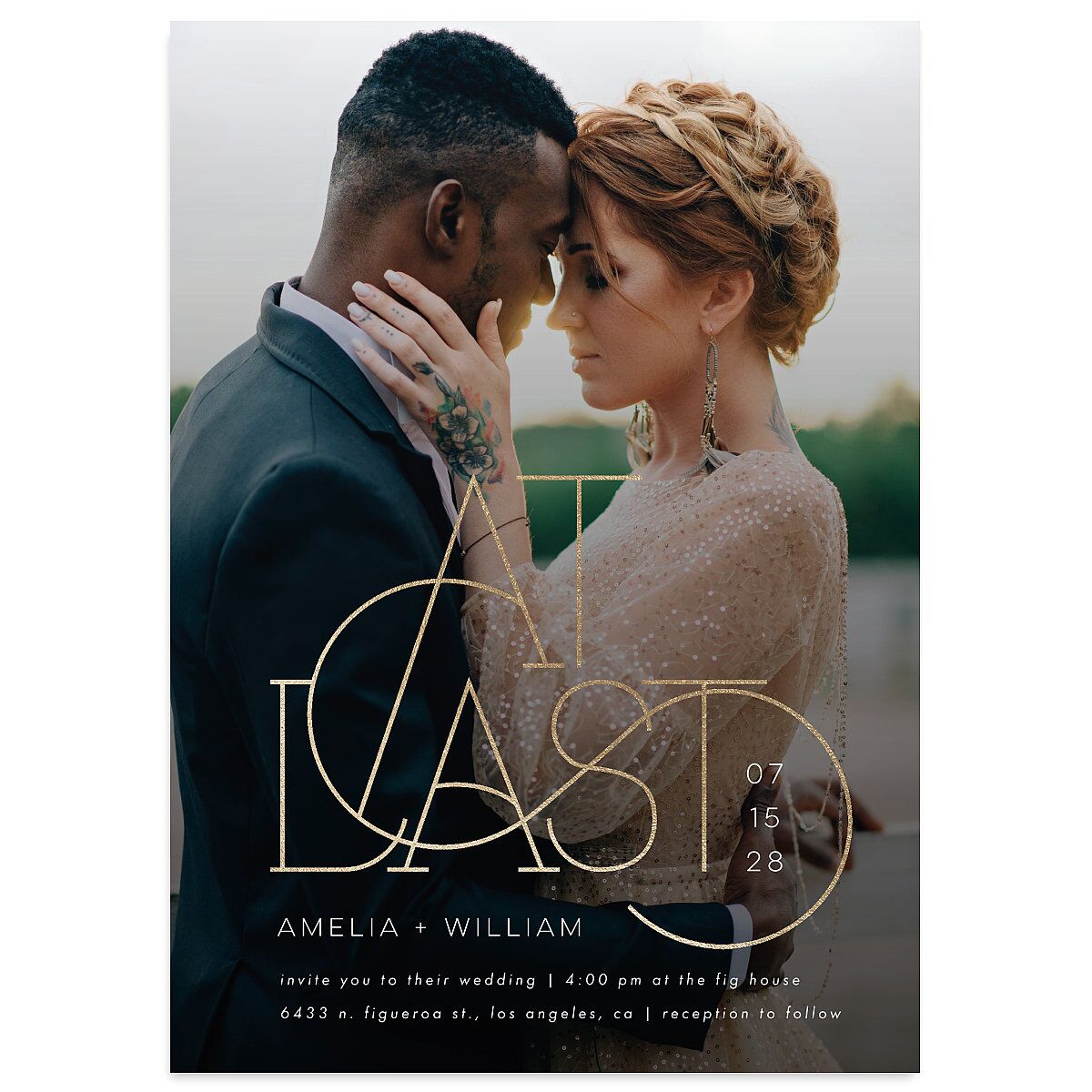 Ornate Love Song Wedding Invitations