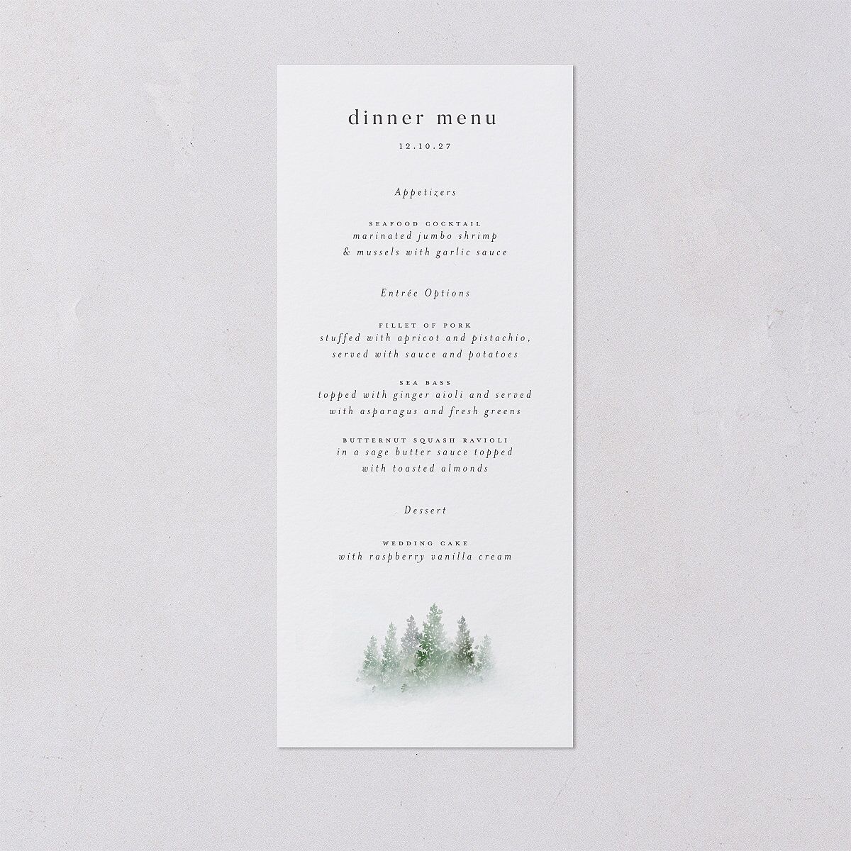 Mountain Mist Menus — view 1