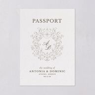Timeless Passport Wedding Invitations Linen Signature Blank No Standard