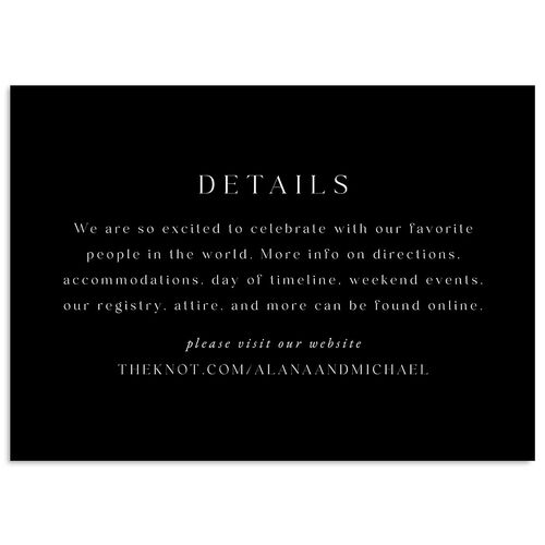 Landscape Gallery Wedding Event Detail Cards Midnight Signature Standard
