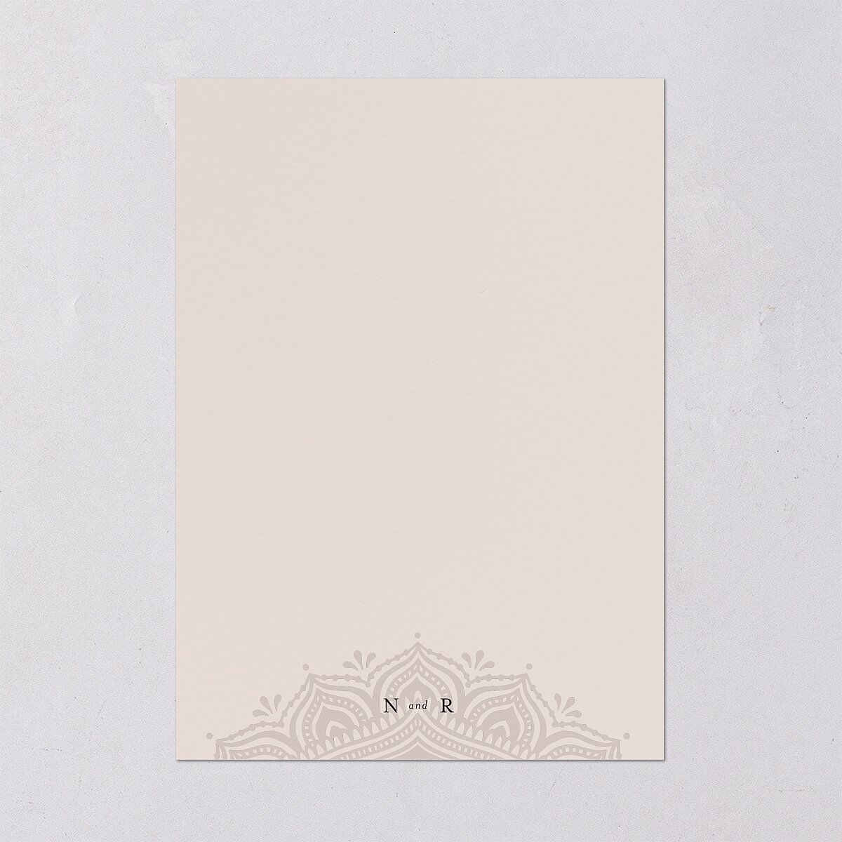 Indian Gilded Adornment Wedding Invitations Gold Sand Signature Blank No Standard