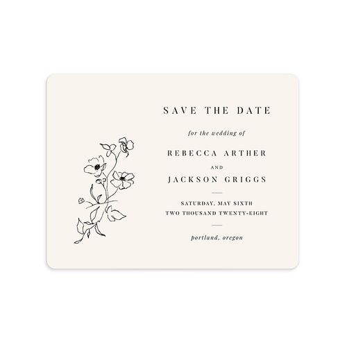 Elegant Minimal Save The Date Magnets Champagne Magnet Paper