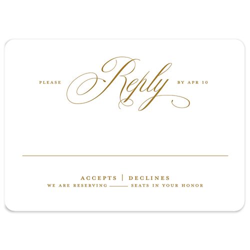 Classic Photo Wedding Response Cards Marigold Signature Rounded