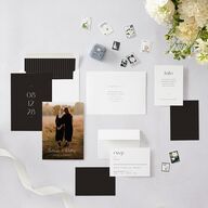 Refined Save The Date Cards Pure White Signature smooth Blank No