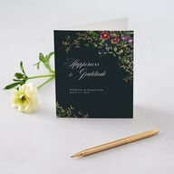 Opulent Garden Foil Thank You Cards Gold Dark Emerald