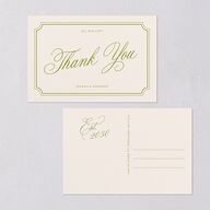 We're Getting Married Thank You Postcards Deep Olive