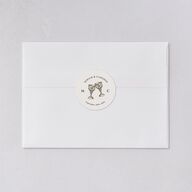 Romantic Fantasy Wedding Stickers Champagne Circle