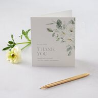 Elegant Pastel Floral Thank You Cards Pure White