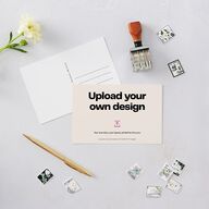 Upload Your Own Design Portrait Photo Save the Date Postcards Pure White