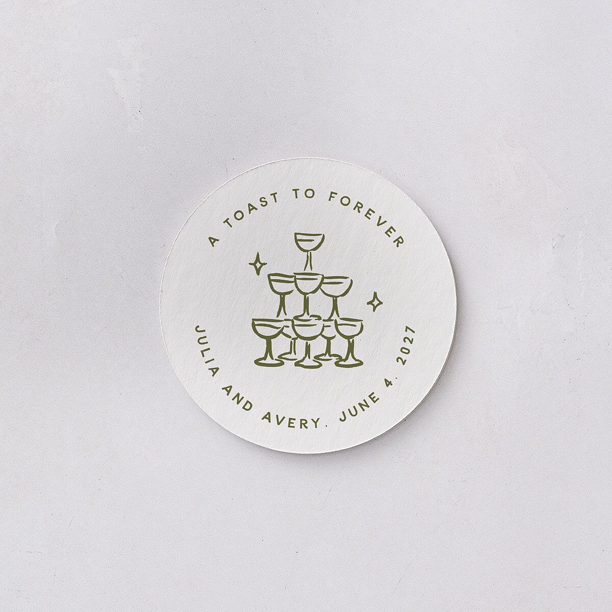 Hand Drawn Cake Coasters Dark Camo Cardboard Circle