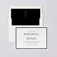 Simple Frame Rehearsal Dinner Invitations Pure White Signature Blank
