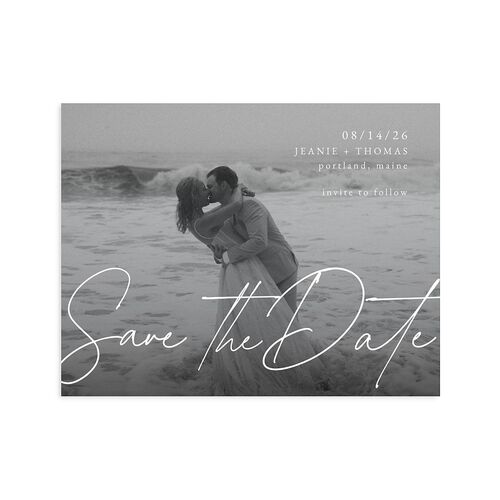 Gilded Corner Save the Date Petite Cards Pure White Signature smooth Blank No Standard