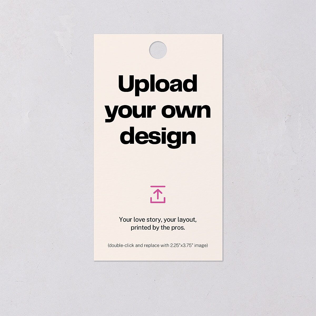 Upload Your Own Design Portrait Photo Gift Tags Pure White Signature