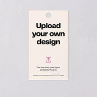 Upload Your Own Design Portrait Photo Gift Tags Pure White Signature