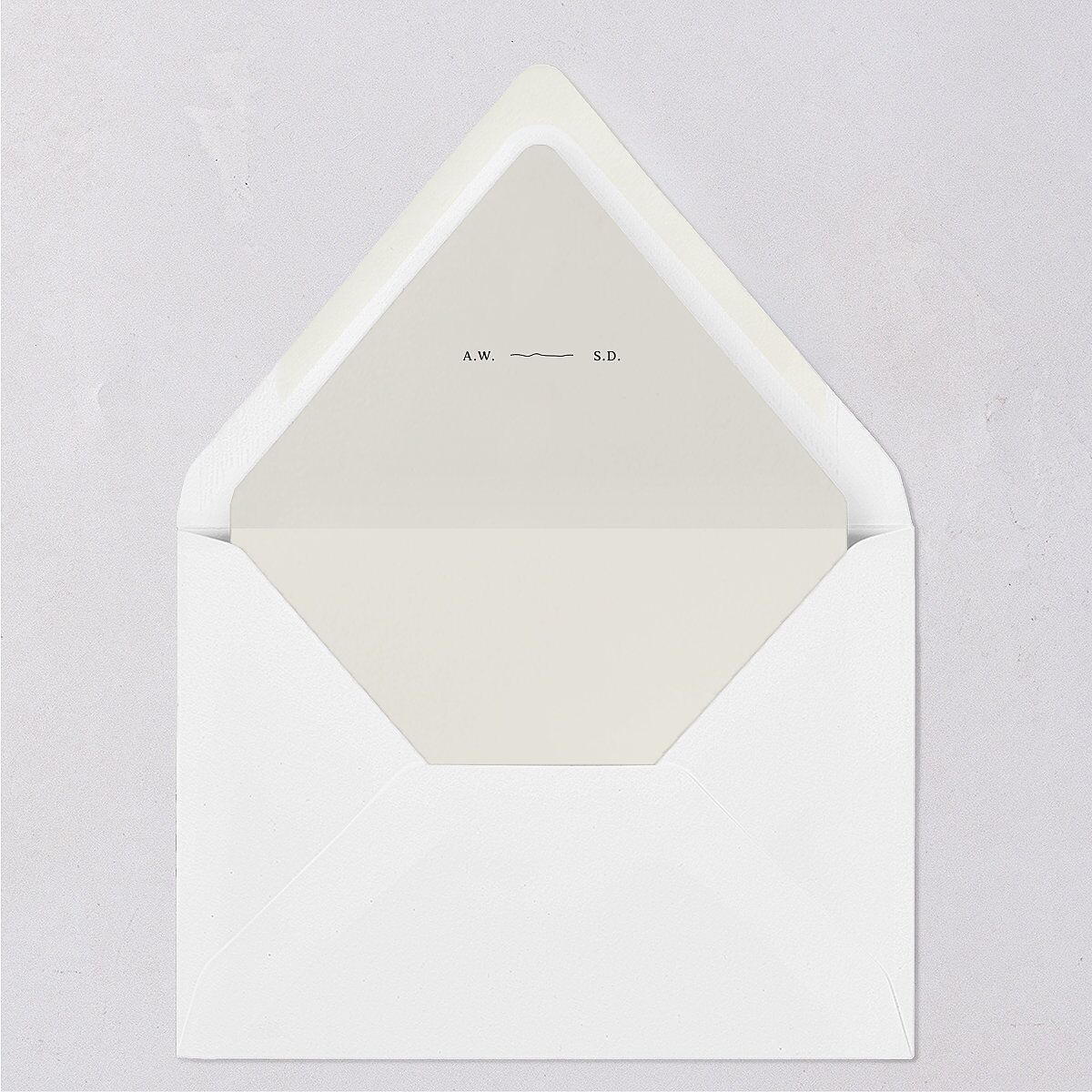 Elegant Mountain Monogram Euro Envelope Liners Pure White Luxe