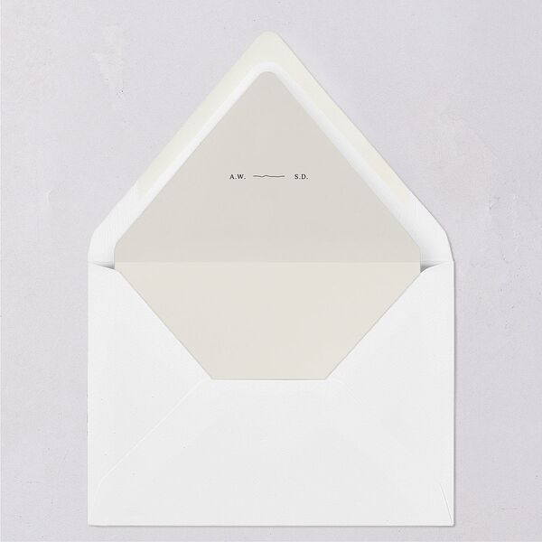 Elegant Mountain Monogram Euro Envelope Liners Pure White Luxe