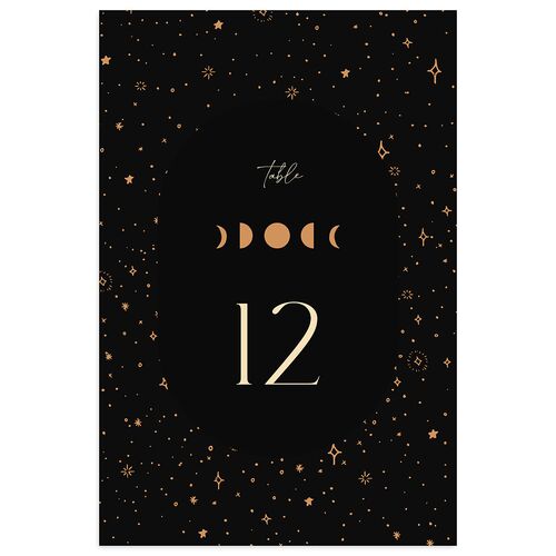 Celestial Galaxy Table Numbers Midnight Signature