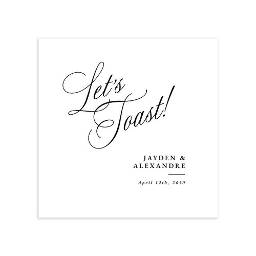 We're Engaged Calligraphy Engagement Party Cocktail Napkins Champagne Napkin Uncoined