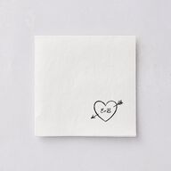 Vintage Lovebird Banner Cocktail Napkins Linen Napkin Uncoined