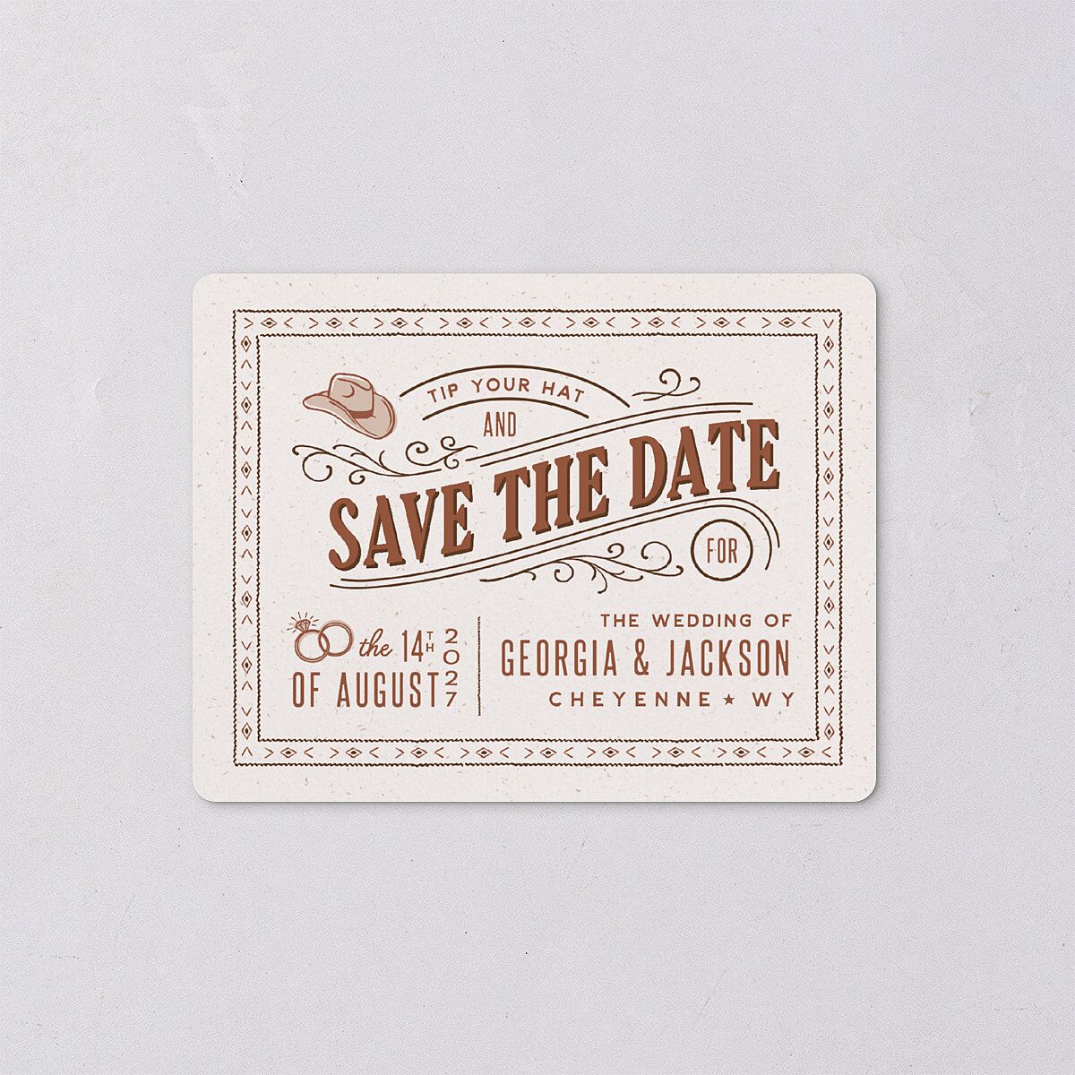 Western I Do BBQ Save The Date Magnets Saddle Magnet Paper