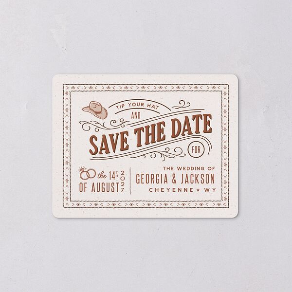 Western I Do BBQ Save The Date Magnets Saddle Magnet Paper
