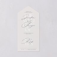 Overlay All-in-One Wedding Invitations Dark Navy Signature Light Both Recipient and Return Addresses No