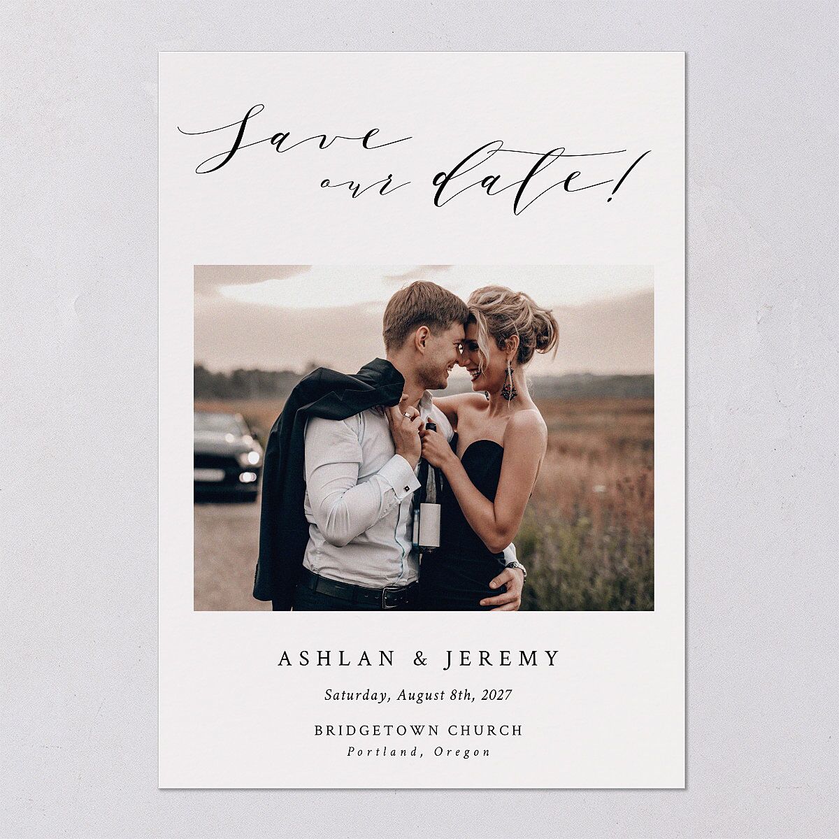 Simply Elegant Save The Date Cards — view 11