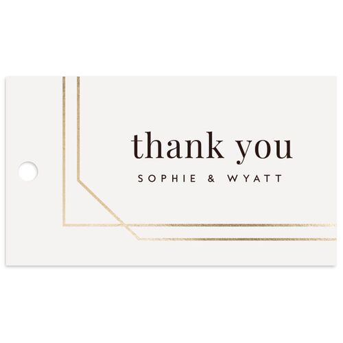 Floral Frame Foil Favor Gift Tags Gold Garnet Signature