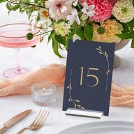 Gilded Sprigs Table Numbers Moody Blue Signature
