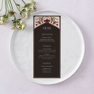 Vintage Nouveau Floral Menus Merlot Signature