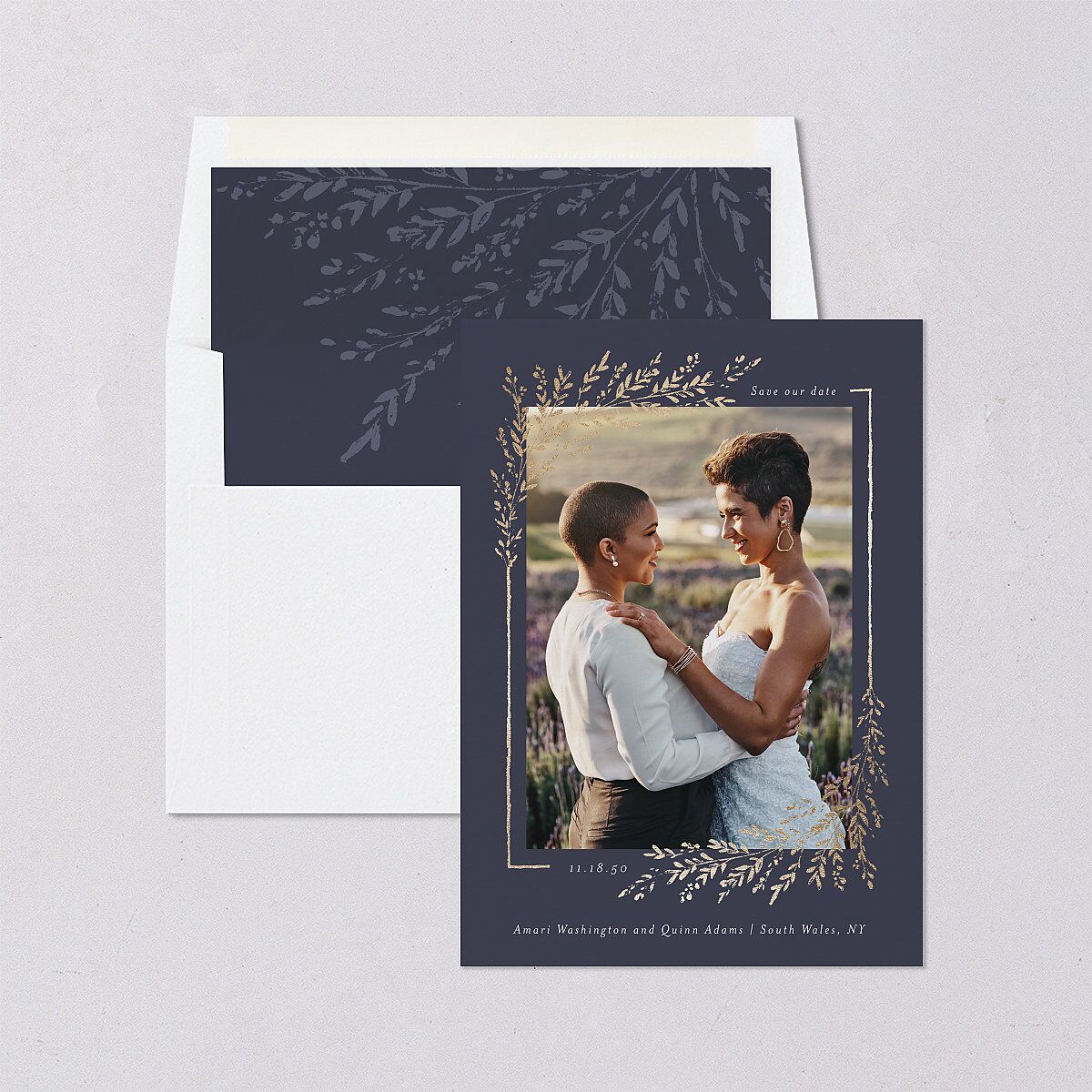 Exquisite Branches Save The Date Cards — view 4