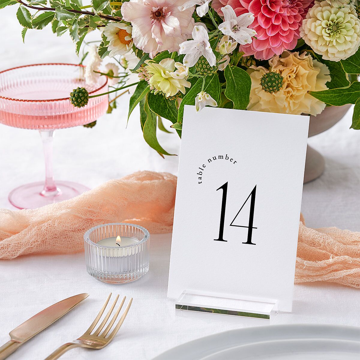 Accent Arches Table Numbers Licorice Signature