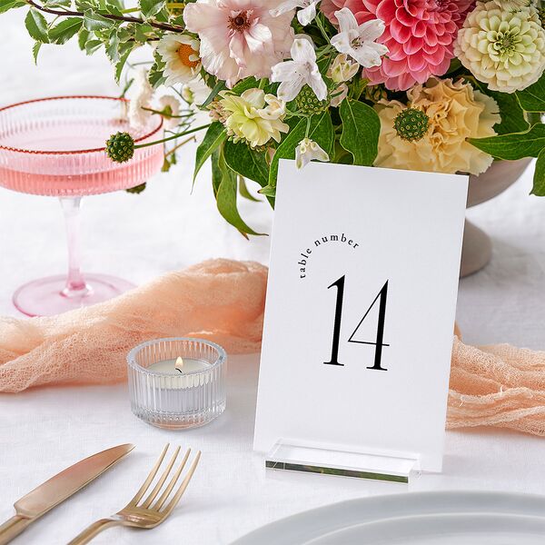 Accent Arches Table Numbers Licorice Signature
