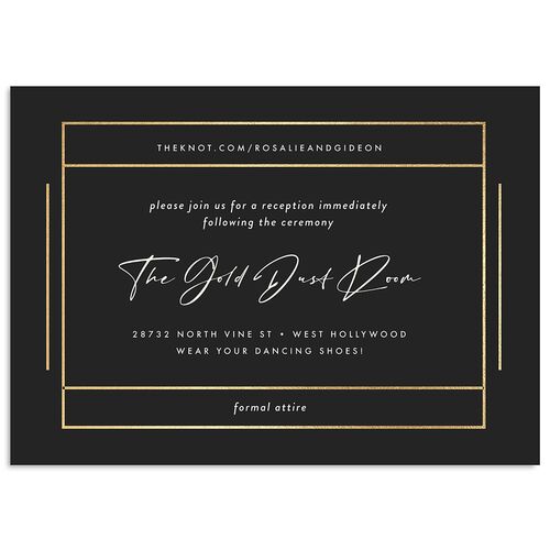 Refined Frame Wedding Enclosure Cards Gold Charcoal Signature Standard